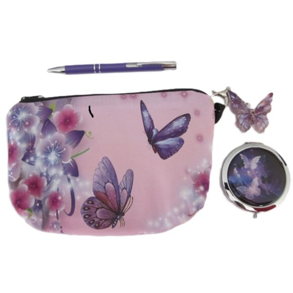 Cosmetic Bag Butterflies Gift Set with Dreams by Mariah Carey's NEW - Picture 4 of 5